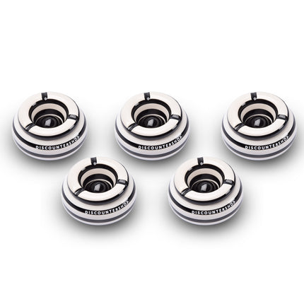 5x Stijlvolle Aardewerk Asbak 11cm x 6cm Zwart - Perfect Rookaccessoire