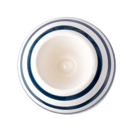 5-delige Set Hoogwaardige Blauwe Aardewerken Asbakken - Geschikt voor Binnen Gebruik - Stormasbak - 14cm x 7.5cm 
