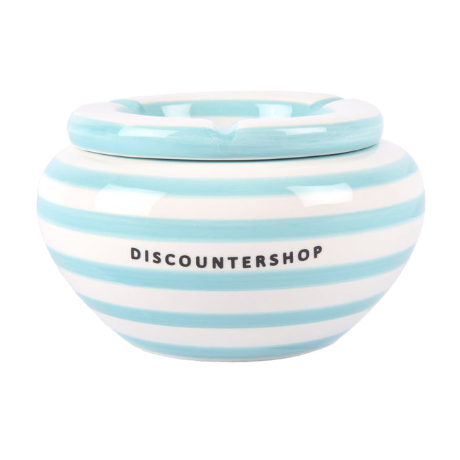 Turquoise Aardewerken Asbak | Binnen & Buiten Rookassbak | 14cm Diameter | 7.5cm Hoogte | Onvervangbaar voor Rokers
