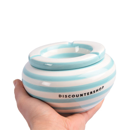 Turquoise Aardewerken Asbak | Binnen & Buiten Rookassbak | 14cm Diameter | 7.5cm Hoogte | Onvervangbaar voor Rokers