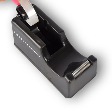 Plakbandhouder | Tape dispenser | kunststof | antislip | Zwart | Plakbandafroller | tapehouder | 14.5cm*5cm*7.5cm