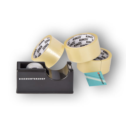 Plakbandhouder | Tape dispenser | kunststof | antislip | Zwart | Plakbandafroller | tapehouder | 14.5cm*5cm*7.5cm