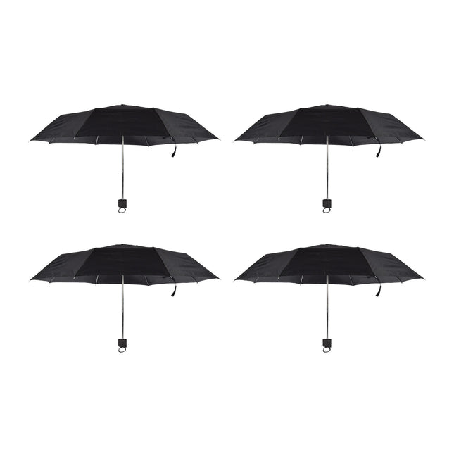 Zwarte Stormparaplu Set - Robuust en Groot Formaat - 4 Stuks - 752g - 90cm Diameter