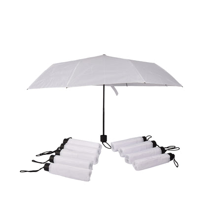 10x Grote Opvouwbare Stormparaplu van Polyester met Aluminium Frame - Wit | 100cm Diameter