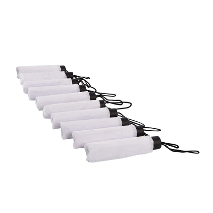 10x Grote Opvouwbare Stormparaplu van Polyester met Aluminium Frame - Wit | 100cm Diameter