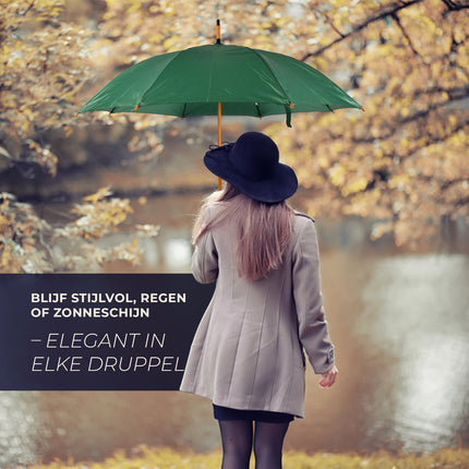 Zevenvoudige bescherming: 7 Automatische Groene Paraplu's - Diameter - 102cm -  Polyester Stormparaplu