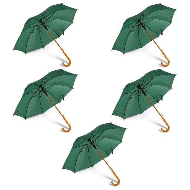 Vijfvoudige bescherming: 5 Automatische Groene Paraplu's - Opvouwbaar | Diameter - 102cm