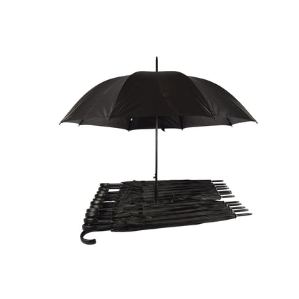 13-Delige Set Zwart Paraplu's - Automatische Opening, Polyester en Aluminium, 93 cm Lang, Diameter 115 cm.