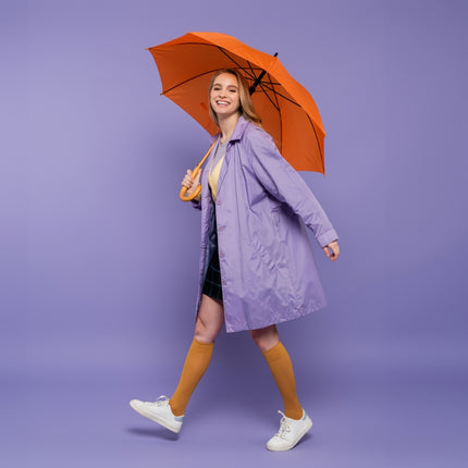 Zevenvoudig stijlvol: Set van 7 prachtige oranje automatische stormparaplu's - diameter 102 cm - Polyester -  Opvouwbare 
