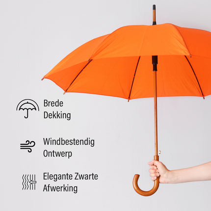 Zevenvoudig stijlvol: Set van 7 prachtige oranje automatische stormparaplu's - diameter 102 cm - Polyester -  Opvouwbare 