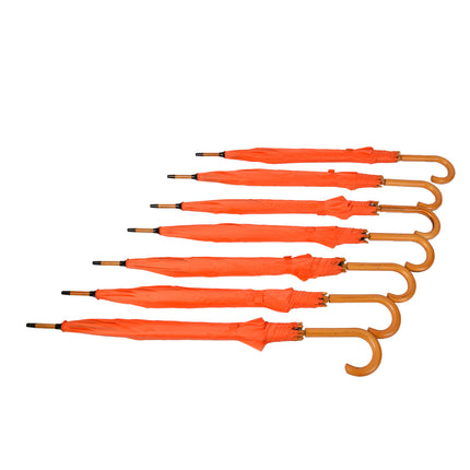 Zevenvoudig stijlvol: Set van 7 prachtige oranje automatische stormparaplu's - diameter 102 cm - Polyester -  Opvouwbare 