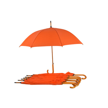 Zevenvoudig stijlvol: Set van 7 prachtige oranje automatische stormparaplu's - diameter 102 cm - Polyester -  Opvouwbare 