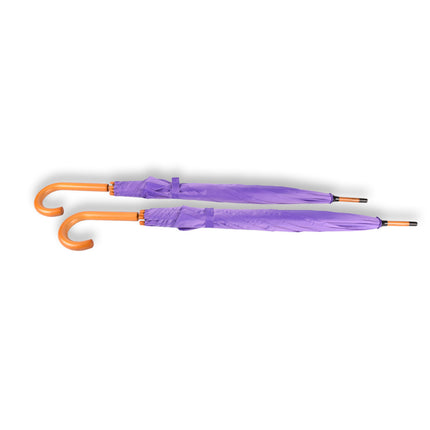 2x | Paraplu | Automatische paraplu | paars | Opvouwbare paraplu | Houten handvat | 89cm*98cm