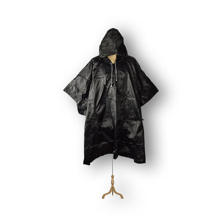 Regenponcho | Zwart | 233g | Unisex | Waterdichte poncho | vierkant& wijd | Regencape | Regenpak | 125cm*98cm