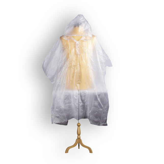 Regenponcho | Transparent | 233g | Unisex | Waterdichte poncho | vierkant& wijd | Regencape | Regenpak | 125cm*101cm