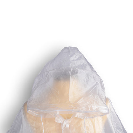 Regenponcho | Transparent | 233g | Unisex | Waterdichte poncho | vierkant& wijd | Regencape | Regenpak | 125cm*101cm