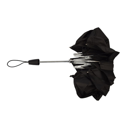 Zwart Opvouwbare Paraplu's - Hoogwaardige Waterdichte Regenponcho's - Set van 3 - Polyester en Aluminium Materiaal - Stormparaplu - Lengte 61.5cm - Diameter 97cm