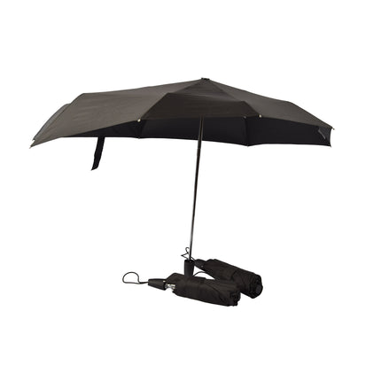 Zwart Opvouwbare Paraplu's - Hoogwaardige Waterdichte Regenponcho's - Set van 3 - Polyester en Aluminium Materiaal - Stormparaplu - Lengte 61.5cm - Diameter 97cm