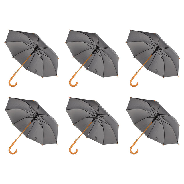 Robuuste & Stijlvolle Paraplu's - 98 cm Diameter - Automatische Paraplu - Aluminium Frame - Paraplu's in Grijs – Ideaal voor Elke Storm!