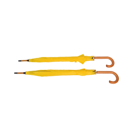 Tweemaal stijlvol: Set van 2 prachtige automatische gele stormparaplu's - diameter 102cm - Polyester