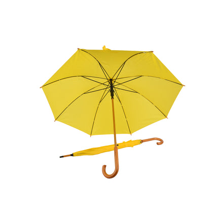 Tweemaal stijlvol: Set van 2 prachtige automatische gele stormparaplu's - diameter 102cm - Polyester
