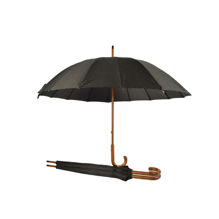 Trotseer de Storm met Stijl: 3-delige Set Zwarte & Donkergroene Stormparaplu's (Ø 102cm) - Lichtgewicht Paraplu's - Duurzame Bescherming