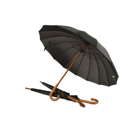 Trotseer de Storm met Stijl: 3-delige Set Zwarte & Donkergroene Stormparaplu's (Ø 102cm) - Lichtgewicht Paraplu's - Duurzame Bescherming