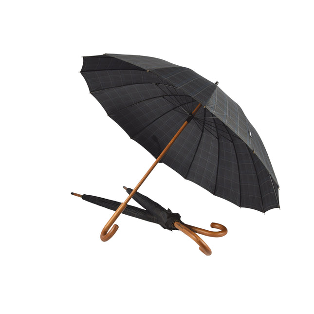 Voel je zelfverzekerd met deze 3x Zwarte en Blauwe Stormparaplu's (102cm): Duurzaam, Opvouwbaar & Perfect voor Volwassenen.