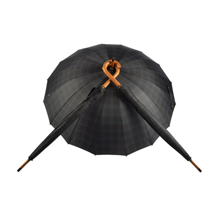 Voel je zelfverzekerd met deze 3x Zwarte en Blauwe Stormparaplu's (102cm): Duurzaam, Opvouwbaar & Perfect voor Volwassenen.