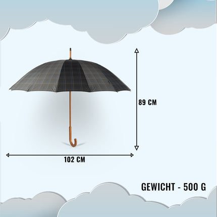 Weerbestendigheid In Stijl: 9x Zwart-Blauwe Opvouwbare Stormparaplu's - 102cm Breedte 