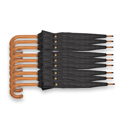 Weerbestendigheid In Stijl: 9x Zwart-Blauwe Opvouwbare Stormparaplu's - 102cm Breedte 