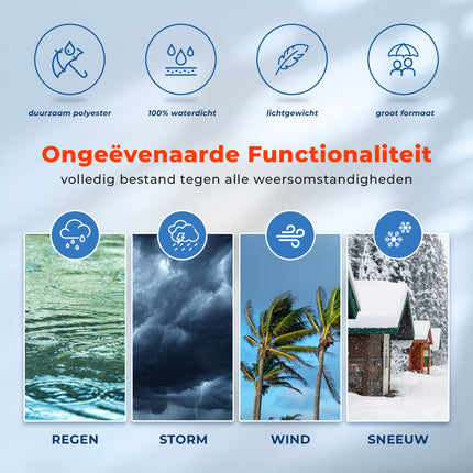 10 Grijze Stormparaplu's - Groot, Stevig & Opvouwbaar - Aluminium Frame - Polyester Pongee Doek - 107cm Diameter