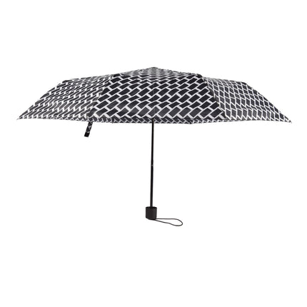 Stevige Opvouwbare Paraplu - Windproof en Zonwerend - Zwart & Zilver - Formaat: ca. 90cm x 53cm