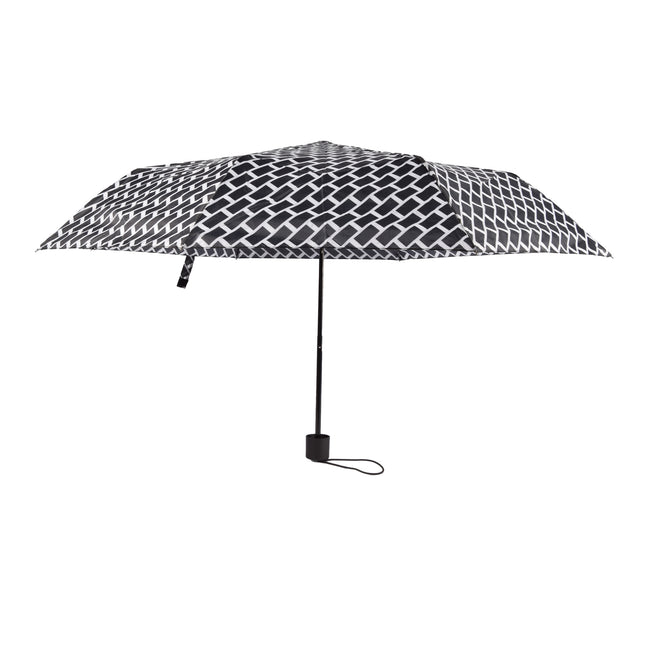 Stevige Opvouwbare Paraplu - Windproof en Zonwerend - Zwart & Zilver - Formaat: ca. 90cm x 53cm