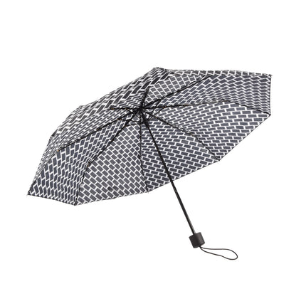Stevige Opvouwbare Paraplu - Windproof en Zonwerend - Zwart & Zilver - Formaat: ca. 90cm x 53cm
