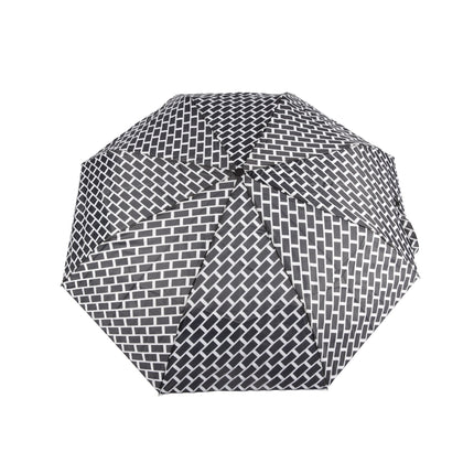 Stevige Opvouwbare Paraplu - Windproof en Zonwerend - Zwart & Zilver - Formaat: ca. 90cm x 53cm