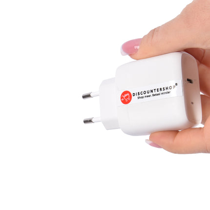 Witte Compacte 45W USB-C Oplader met 2m USB-C Kabel - Lichtgewicht en Milieuvriendelijk - Supersnel opladen