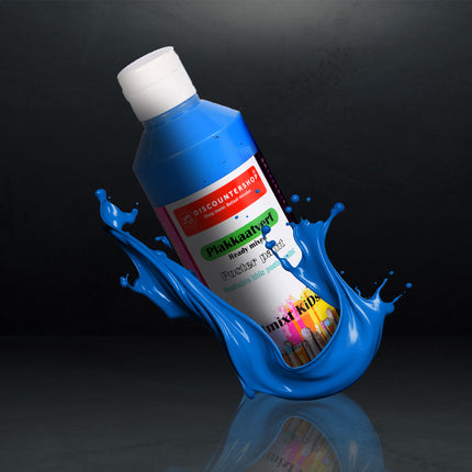 Betoverende Blauwe Plakkaatverf Set 5-Delig | 5cm x 16cm | Maximaal 250 ml Per Fles | Levendige Kleuren | Gebruiksklaar voor Professionals en Beginners | Droogt Vast | Voor Canvas tot Keramiek 