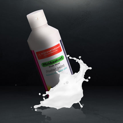 5x Witte Plakkaatverf Set | Artiesten Verf met Waterbasis | Hoge Pigmentatie | Geschikt voor Posters en Schoolprojecten | Afwasbaar en Geschikt voor Alle Ondergronden | 250 ml