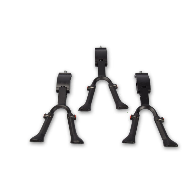  3 stuks  | Fietsstandaard | plastic/Aluminium | Dubbele Standaard | Zwart | Zijstandaard fiets | 32cm*19cm*5.5cm