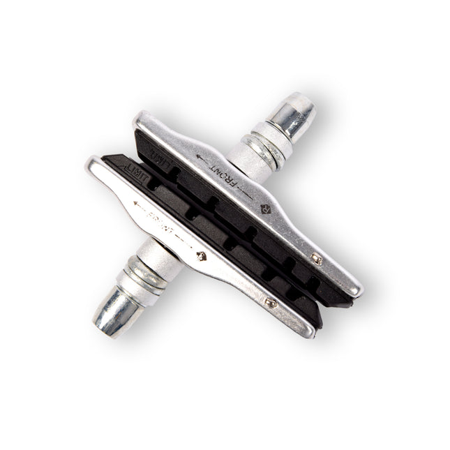  | Remblokken | V-brakes | zwart/zilver | remblokken fiets | 55g | metaal/rubber | Fietsremmen | 7.5cm1.70cm*4cm