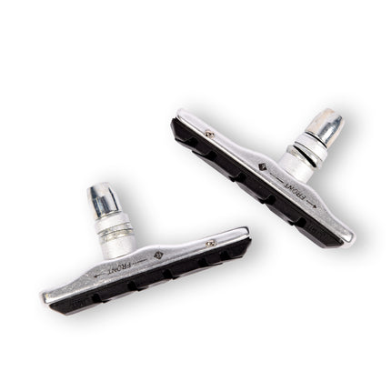  | Remblokken | V-brakes | zwart/zilver | remblokken fiets | 55g | metaal/rubber | Fietsremmen | 7.5cm1.70cm*4cm