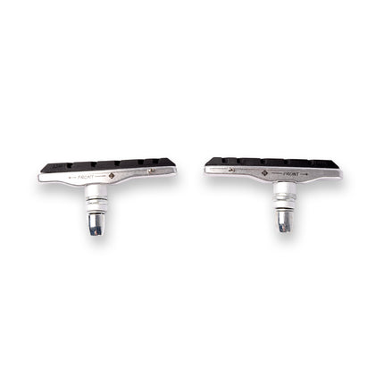  | Remblokken | V-brakes | zwart/zilver | remblokken fiets | 55g | metaal/rubber | Fietsremmen | 7.5cm1.70cm*4cm
