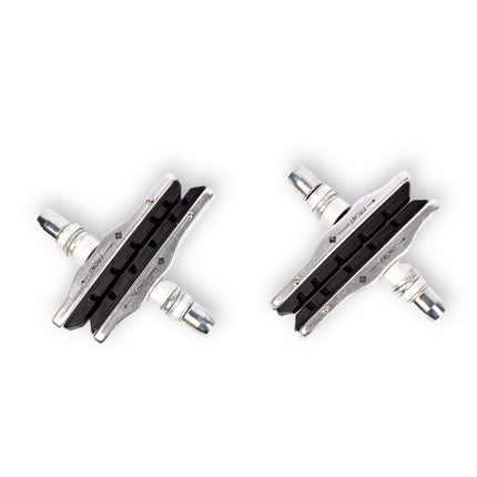 2setsx 2pieces  | Remblokken | V-brakes | zwart/zilver | remblokken fiets | 110g | metaal/rubber | Fietsremmen | 7.5cm1.70cm*4cm