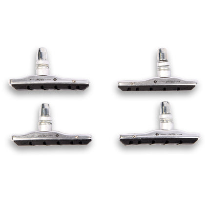2setsx 2pieces  | Remblokken | V-brakes | zwart/zilver | remblokken fiets | 110g | metaal/rubber | Fietsremmen | 7.5cm1.70cm*4cm