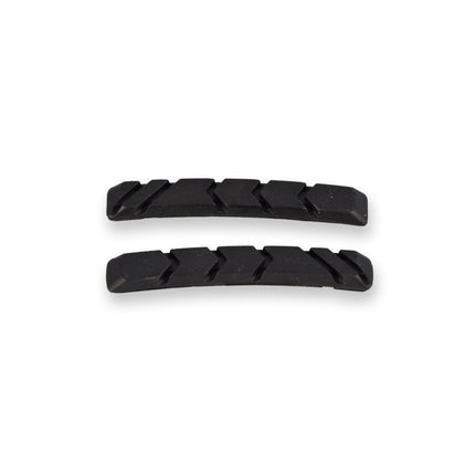 2 stuks Duurzame V Remblokken voor Optimale Fietsremmen -  Zwart & Zilver, Metaal & Rubber - 7.2cm Lang