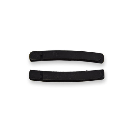 2 stuks Duurzame V Remblokken voor Optimale Fietsremmen -  Zwart & Zilver, Metaal & Rubber - 7.2cm Lang