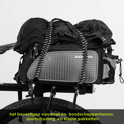 Fiets Snelbinders met Haak Set van 2 | 67 cm Bungee Koord Fiets | Zwart | Bagagebinders voor 26/27 Inch