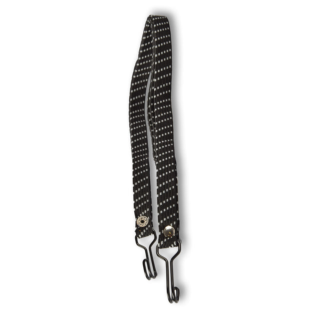 Robuuste Snelbinders met Haak |  Elastische Multifunctionele Rubber Spanbanden voor Bagage en Dakdragers | Snelbinders Fiets | 26/28 Inch | Weerbestendige en UV-bestendige Bagagespin voor Fietsen | Ideaal voor Kamperen en Bagagetransport | Zwart/Wit | 65c