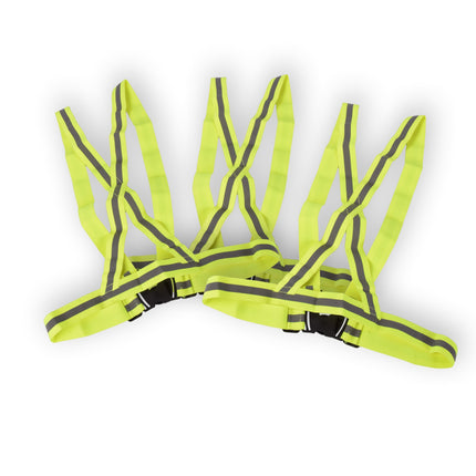 Veiligheidsvest - Fluorescerend, Reflecterend - Set van 3 - Groen - Gemaakt van 100% Polyester - One Size - Lichtgewicht Tops - 280g